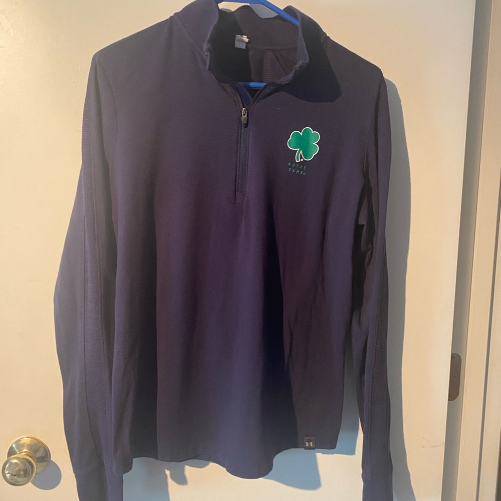 Vintage Under Armour Notre Dame Half/ Zip. Size XL